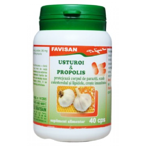 Usturoi si Propolis 40cps Favisan vitamix.ro