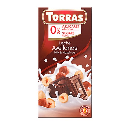 Ciocolata cu Lapte si Alune de Padure 75gr Torras