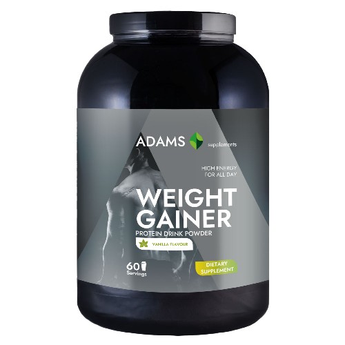 Weight Gainer (vanilie), 3000g, Adams