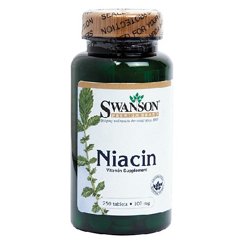 Niacina (Vitamina B3) 100mg 250cps Swanson imagine produs la reducere