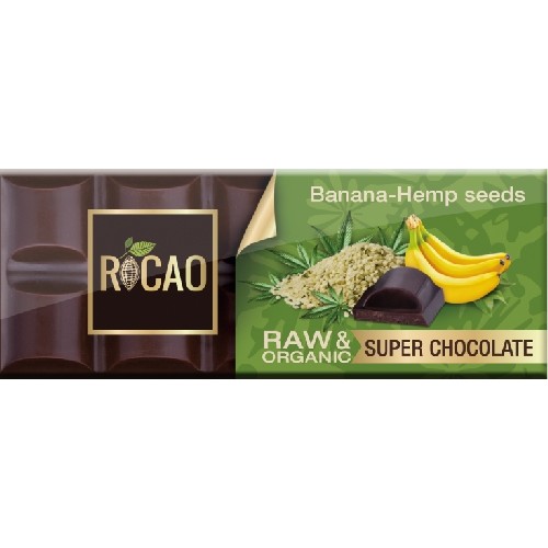 Ciocolata Cu Banane Si Seminte De Canepa Raw Bio 38gR