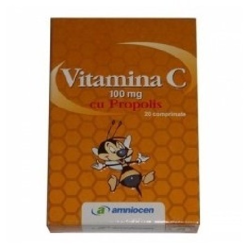 Vitamina C cu Propolis 20cpr Amniocen
