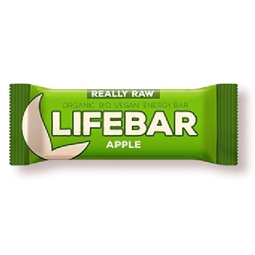 Lifebar Baton cu Mere Raw Bio 47gr Lifefood