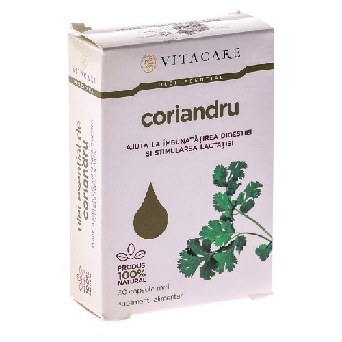 Ulei Esesntial de Coriandru 30cps moi Vitacare imagine produs la reducere