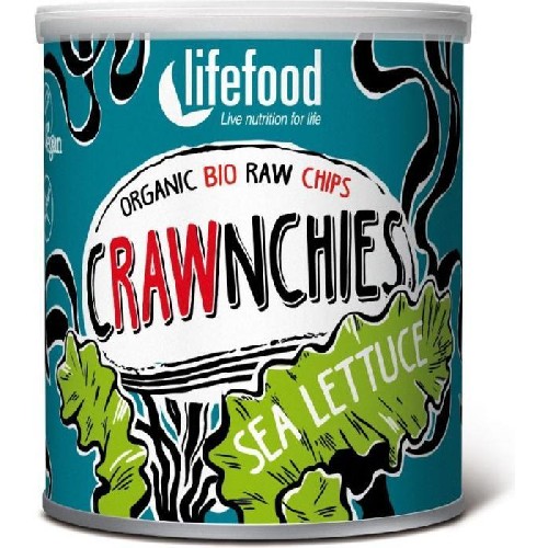 Chips Crawnchies cu Sea Lettuce (Alge Marine) Raw Bio 20gr
