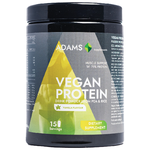Vegan Protein (vanillie), 454gr, Adams