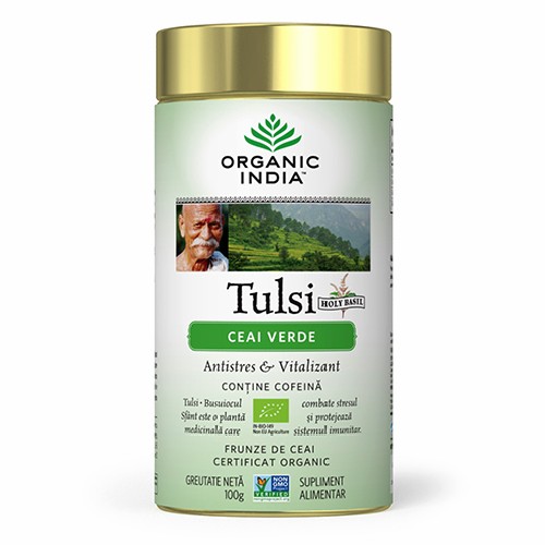 Ceai Tulsi Verde 100gr Organic India vitamix poza