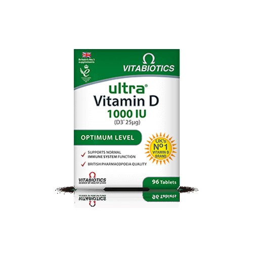 Ultra Vitamin D 1000iu 96cps Vitabiotics imagine produs la reducere