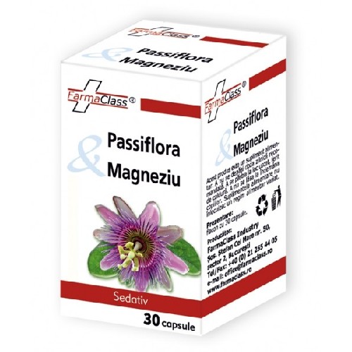 Passiflora & Magneziu 30cps Farma Class vitamix.ro