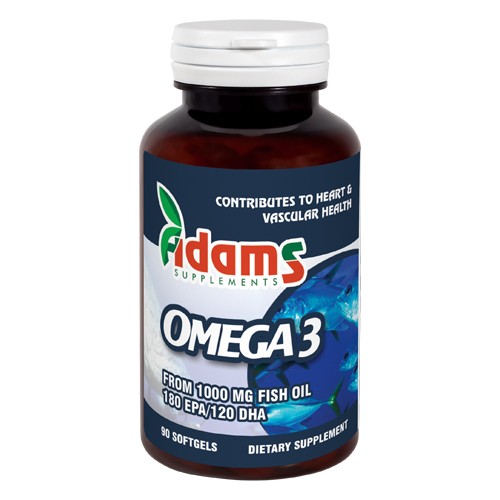 Omega 3 + Vitamina E 90 capsule Adams Supplements vitamix.ro imagine noua reduceri 2022