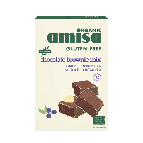 Mix pentru Prajitura Brownie Fara Gluten Bio 400gr Amisa imagine produs la reducere