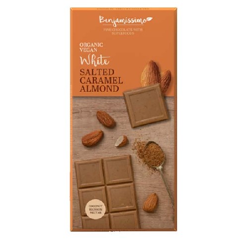 Ciocolata Bio Alba Migdale Caramel Sarat, 70G, Benjamissimo vitamix.ro imagine noua reduceri 2022