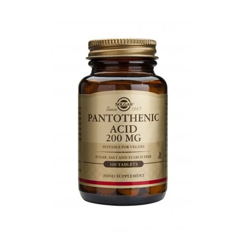 Pantothenic Acid, 200mg, 100cps, Solgar vitamix poza