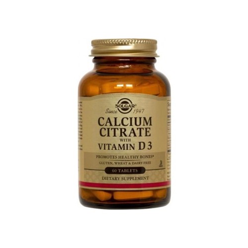 Calcium Citrate + D3 60tab Solgar vitamix poza