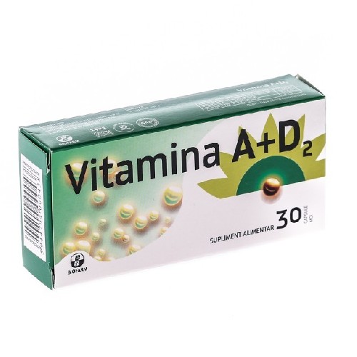 Vitamina A+D2 30cps Biofarm vitamix poza