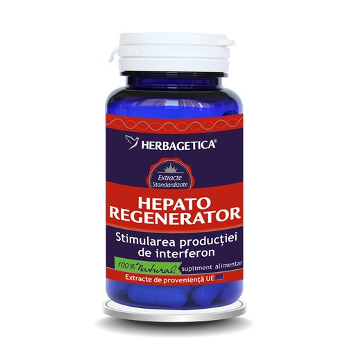 Hepato Regenerator 30cps Herbagetica imagine produs la reducere