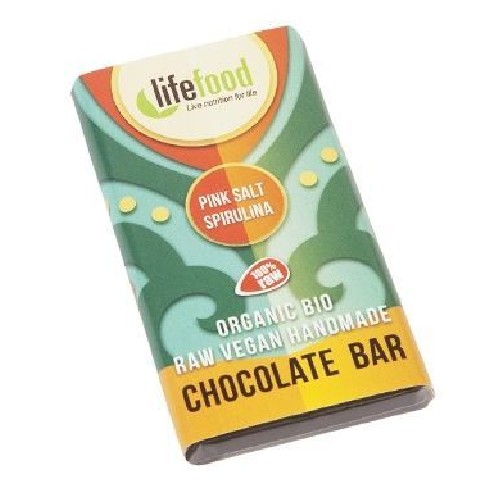 Ciocolata Mini cu Spirulina si Sare de Himalaya Raw Bio 15g Life