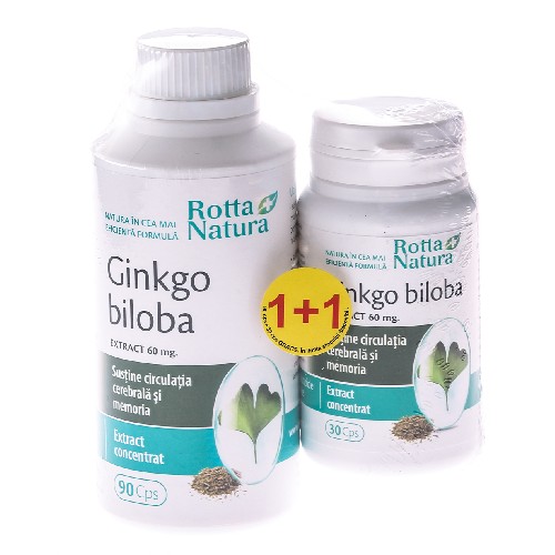 Ginkgo Biloba Extract 60mg 90cps+30cps GRATIS Rotta