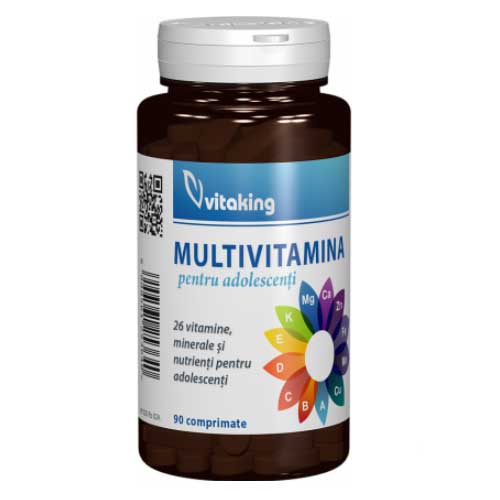 Multivitamine cu Minerale pentru Adolescenti 90cpr, Vitaking