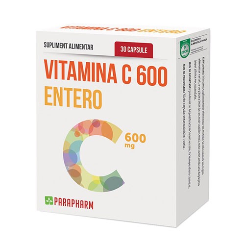 Vitamina C Entero 600mg 30cps Parapharm imagine produs la reducere