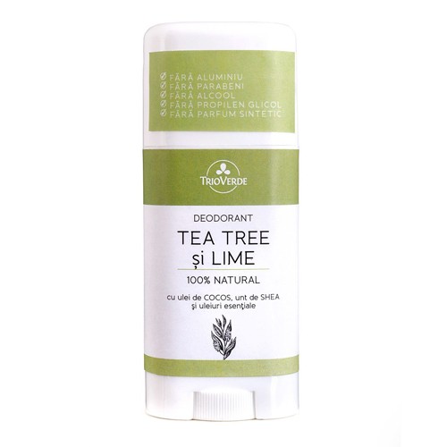 Deodorant cu Tea Tree si Lime 70gr Trio Verde imagine produs la reducere