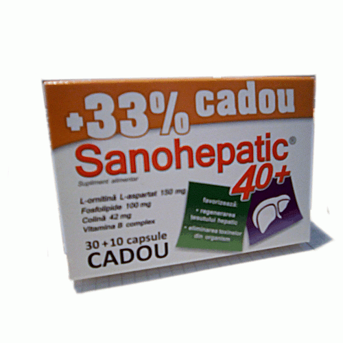 Sanohepatic 40+, Zdrovit 30+10cps cadou imgine