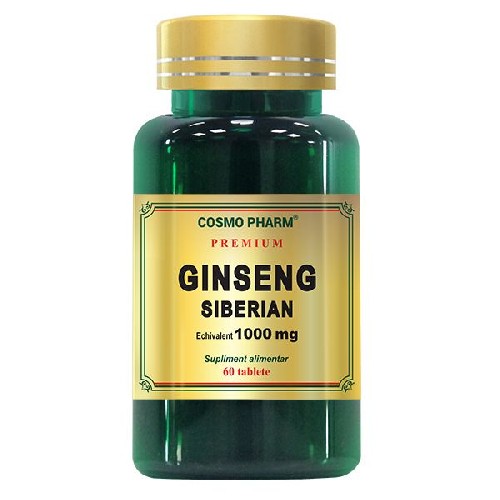 Ginseng Siberian 60 cps 1000mg Cosmopharm vitamix poza