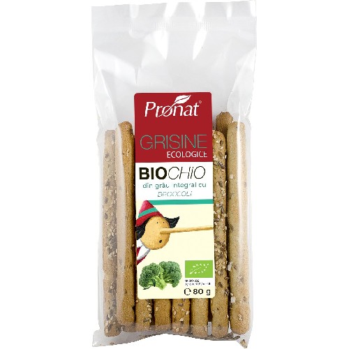 Grisine Biochio Faina Integrala Grau Brocoli Eco, 100g, Pronat vitamix.ro