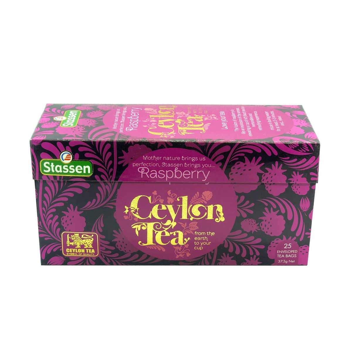 Ceai Ceylon de Zmeura, 37,5gr, Stassen