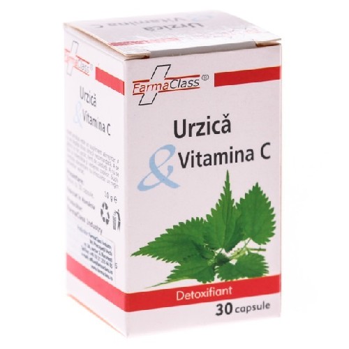 Urzica + Vitamina C 30cps Farma Class imagine produs la reducere