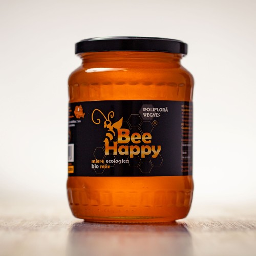 Miere Poliflora Ecologica, 950g, Bee Happy imagine produs la reducere