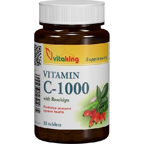 Vitamina C 1000mg cu Macese 30tab Vitaking imagine produs la reducere