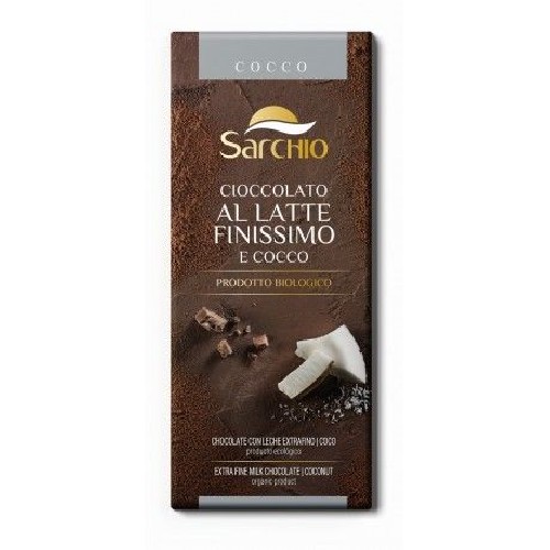 Ciocolata cu Lapte si Cocos Eco Fara Gluten, 80g, Sarchio imagine produs la reducere