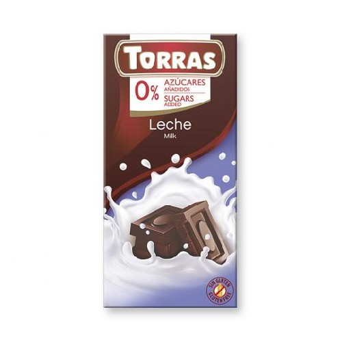 Ciocolata cu Lapte Fara Gluten, 75gr, Torras vitamix.ro
