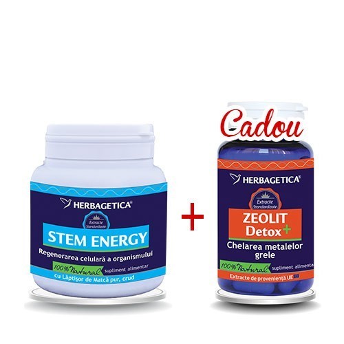Energy Stem 250ml + Zeolit Detox GRATIS 60cps Herbagetica vitamix poza