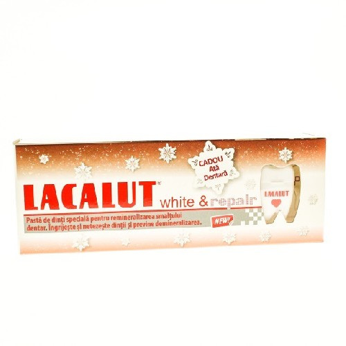 Lacalut White&Repair 75ml + Ata Dentara Gratis vitamix poza