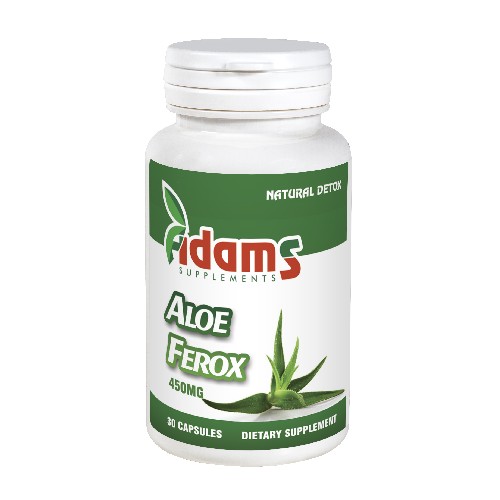 Aloe Ferox 450mg, 30cps, Adams Supplements imagine produs la reducere