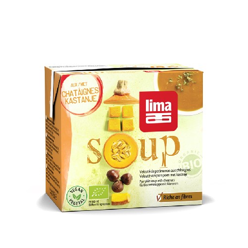 Supa Crema de Dovleac cu Castane Bio 500ml Lima imagine produs la reducere