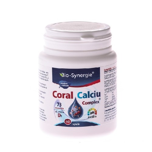 Calciu Coral Complex 60cps Bio Synergie vitamix poza