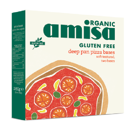Blat pentru Pizza Fara Gluten Bio 260g (2x130g) Amisa imagine produs la reducere