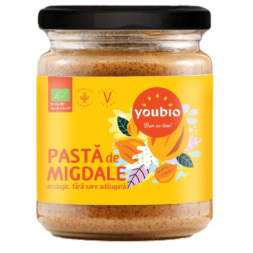 Pasta de migdale, ecologic, 250g, Youbio