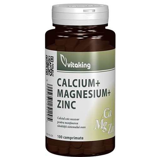 Calciu + Magneziu + Zinc 100cpr Vitaking