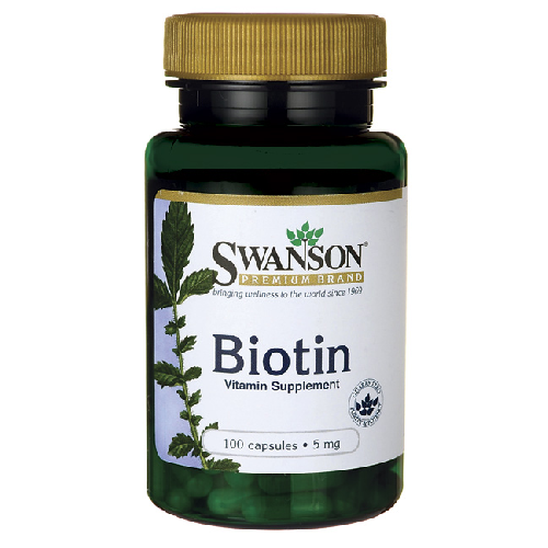 Biotin (vitamina B7) 5mg 100cps Swanson imagine produs la reducere