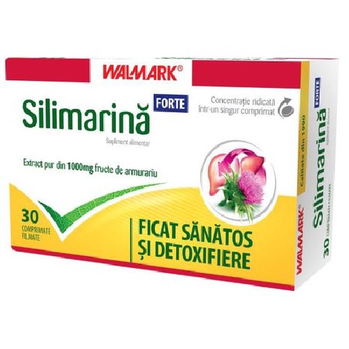 Silimarina Forte, 1000mg, 30cps, Walmark imagine produs la reducere