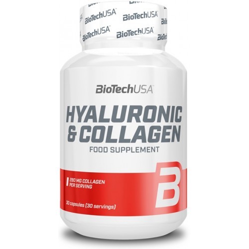 Hyaluronic & Collagen 30 cps BiotechUSA imagine produs la reducere