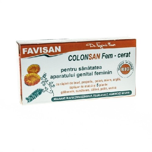 Supozitor ColonSan Fem cu 5 plante, 10buc, Favisan vitamix poza