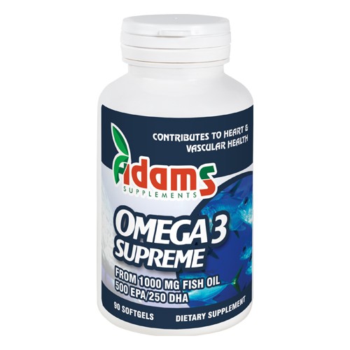 Omega 3 Supreme 500EPA/250DHA 90cps. Adams Supplements vitamix.ro imagine noua reduceri 2022