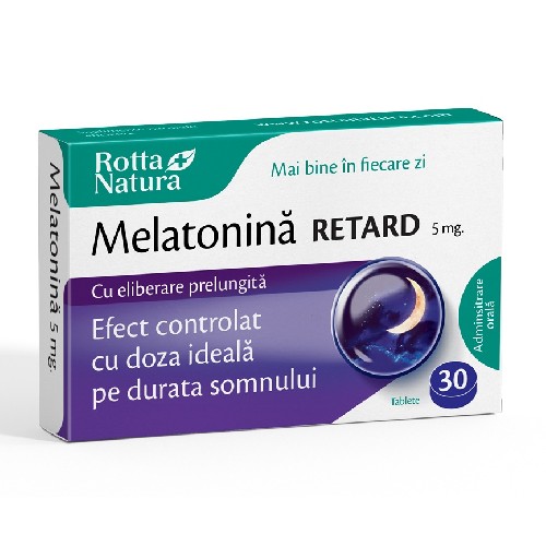 Melatonina Retard 5mg 30 cpr Rotta Natura vitamix.ro