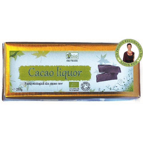 Cacao Liquor Raw Bio 250gr Obio imagine produs la reducere
