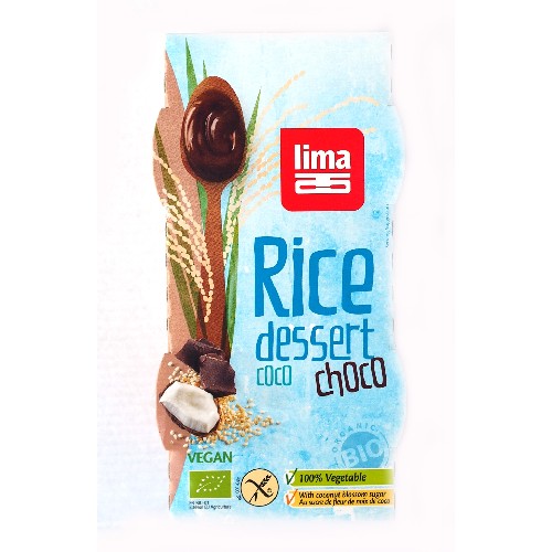 Desert din Orez cu Cocos si Ciocolata Bio 2x100gr Lima
